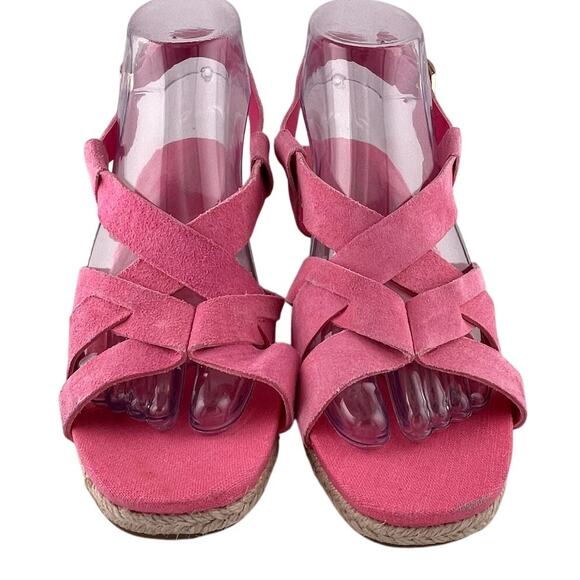 Cole Haan Pink Strappy Wedge Sandals - Picture 2 of 7
